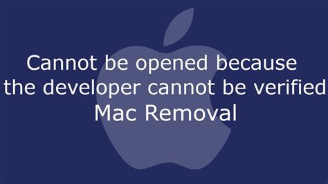 " A window displays the. . Mac cannot be opened because the developer cannot be verified terminal